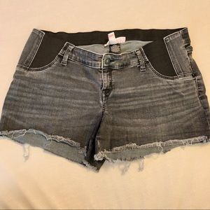 Maternity jean shorts